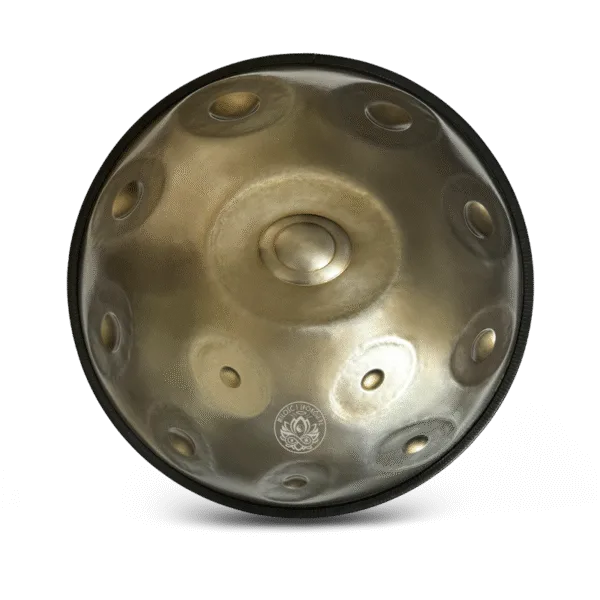 Handpan doré à 12 notes avec acier braise par miloscispokoj.pl
