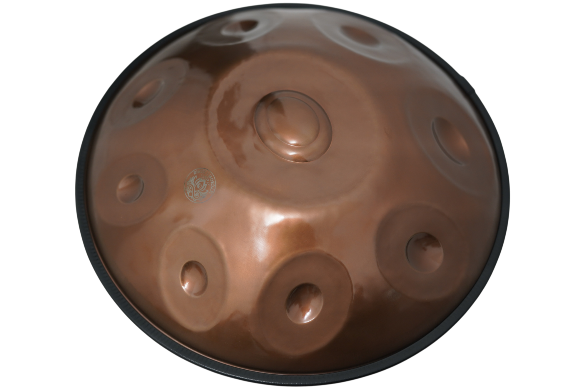 Handpan mutant low Pitch Hijaz G2 18, stal nierdzewna Premium marki Miłość i Spokój - przód