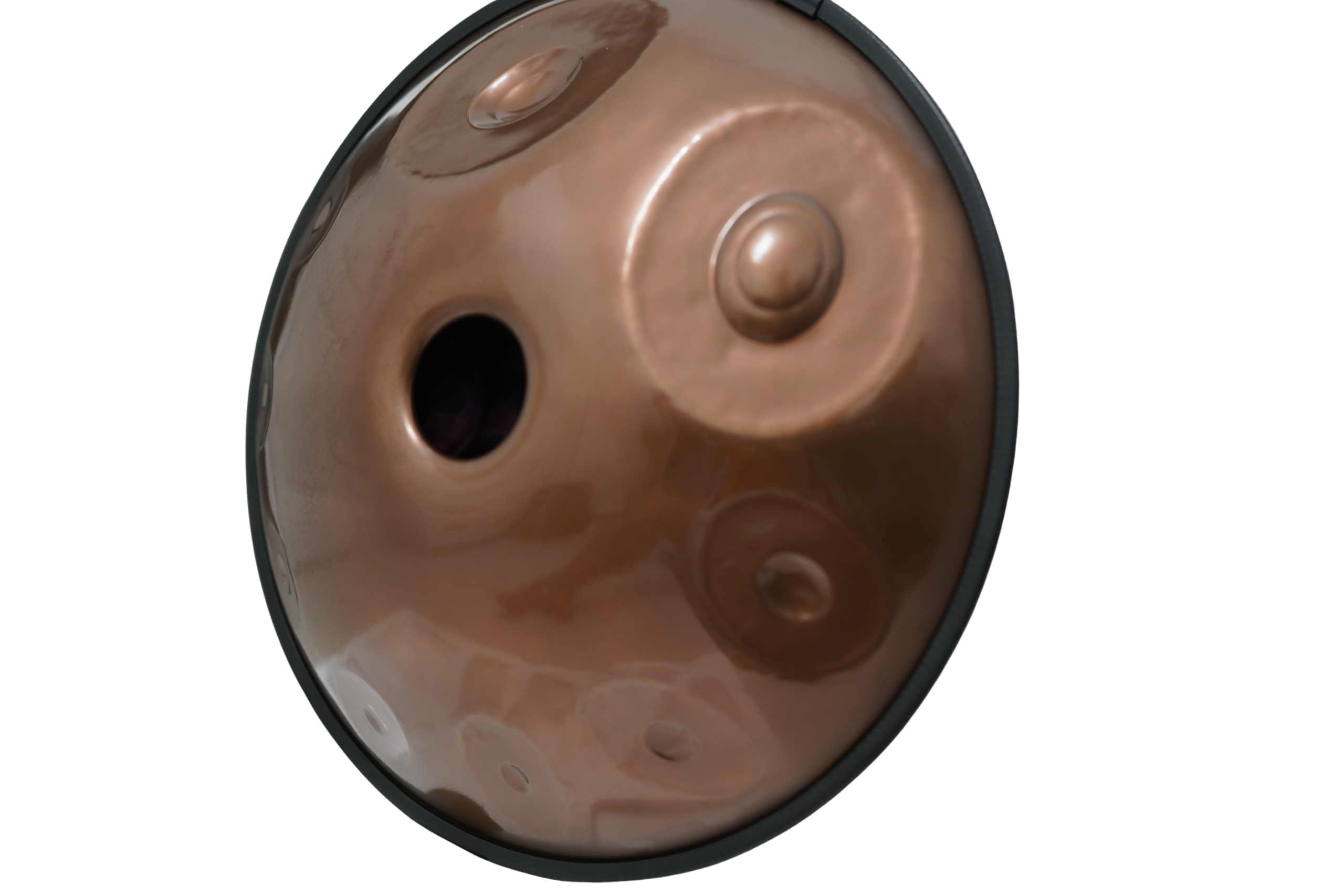 Handpan mutant low Pitch Hijaz G2 18, stal nierdzewna Premium marki Miłość i Spokój - dół instrumentu