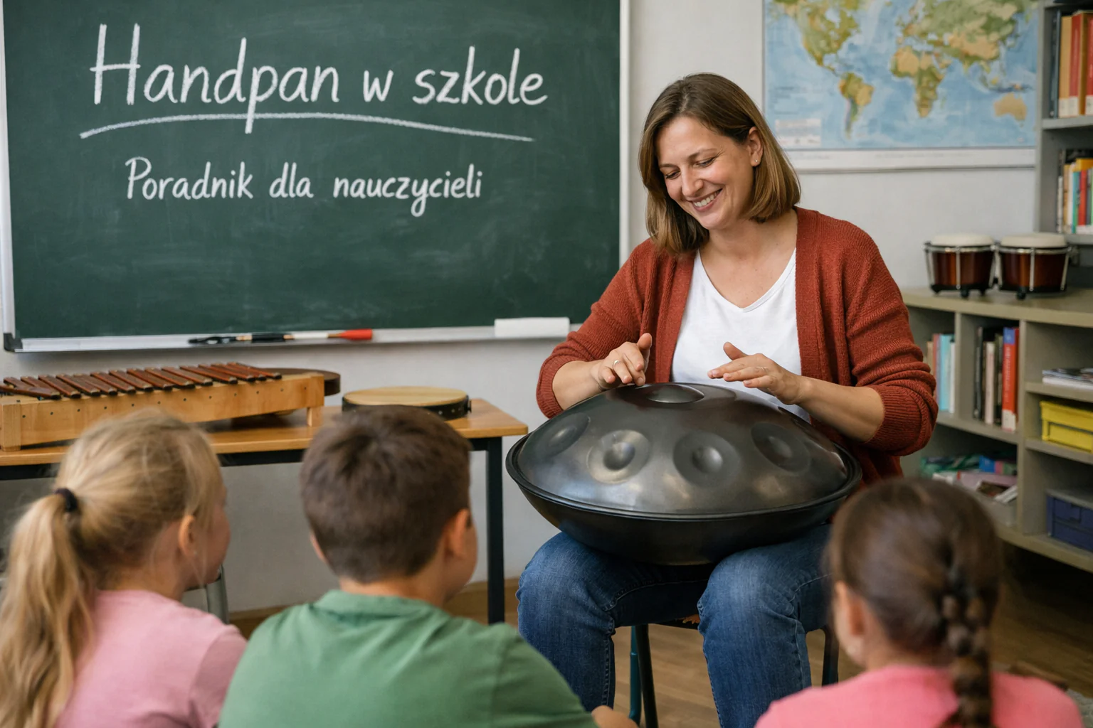handpan dans une école de l'Amour et de la tranquillité